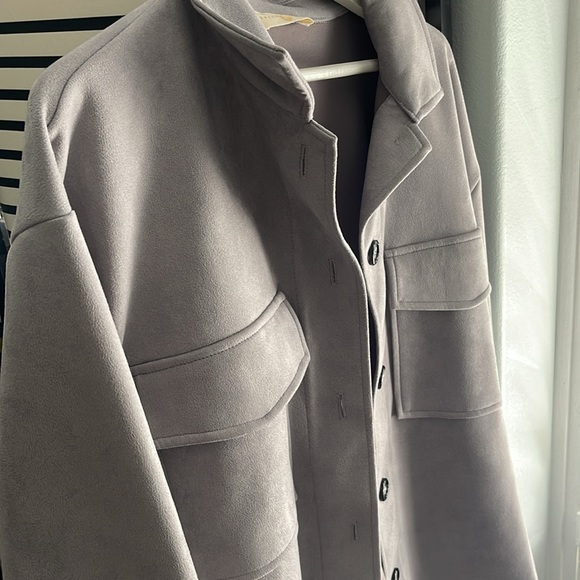 Crisanthem coat - grey soft like suede - Picture 2 of 5